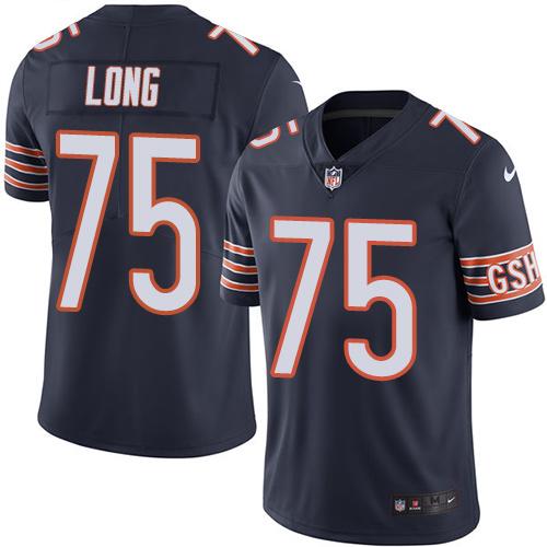 2019 men Chicago Bears 75 Long blue Nike Vapor Untouchable Limited NFL Jersey